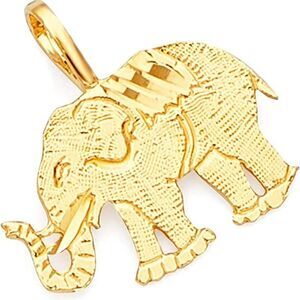 14k Solid Gold Elephant Pendant | Ideal 14k solid Gold Charm | Mother's Day Gift